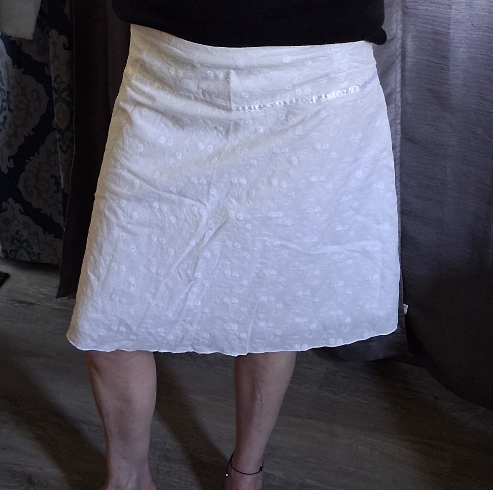 White Floral Skirt